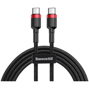 Кабель Baseus Cafule USB Type-C 3A 60W 1.0 м Black/Red (CATKLF-G91) краща модель в Чернівцях