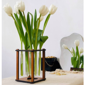 купити Ваза-підставка для квітів Flowlife з колбами Коричнева (2000992406932)