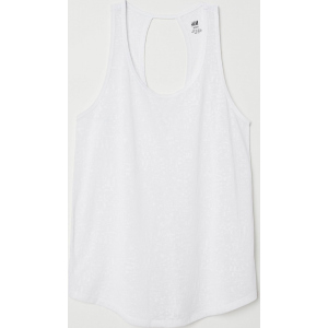 Майка спортивна H&amp;M Sport 0625316-8 XS Біла (2000001477076) краща модель в Чернівцях