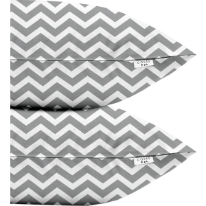 Набір наволочок Cosas Бязь Set Pillow ZigZag 40х60 см 2 шт Grey (4822052024874) ТОП в Чернівцях