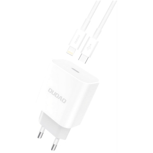 Зарядний пристрій Dudao Power Port PD A8EUset 20W Type-C з кабелем Type-C Lightning White (QT-DudaoA8EUset) ТОП в Чернівцях