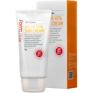 Крем солнцезащитный FarmStay DR-V8 Vita Sun Cream SPF 50 + PA + + + витаминизированный 70 г (8809297386796/8809426958047) ТОП в Черновцах