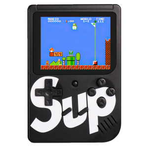 Портативна ігрова ретро приставка Sup 400 Game Box 8bit Black краща модель в Чернівцях