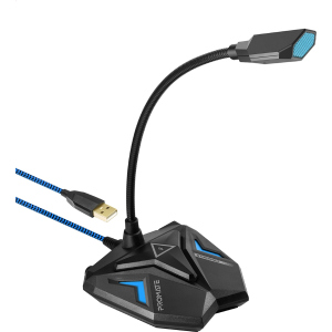 Мікрофон Promate Streamer LED, USB Blue (streamer.blue) в Чернівцях