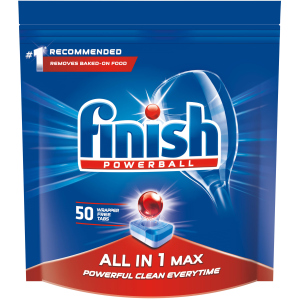 Таблетки для посудомийних машин FINISH All in 1 Max 50 шт (5900627062359/5997321733524) в Чернівцях