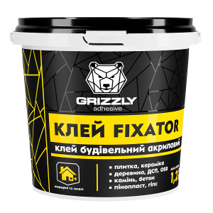 Клей будівельний акриловий Grizzly FIXATOR 12 кг (4823048028463) в Чернівцях