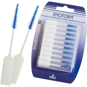 Безметалеві міжзубні щітки Dr. Wild Emoform Brush'n clean XL із фторидом натрію 20 шт (7611841139809) (11.4506) краща модель в Чернівцях