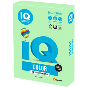 Папір офісний IQ Color MG28 A3 80 г/м2 500 листів Зелений (9003974402727) краща модель в Чернівцях