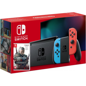 Nintendo Switch Neon Blue-Red (Upgraded version) + Игра The Witcher 3: Wild Hunt Complete Edition (русская версия) ТОП в Черновцах