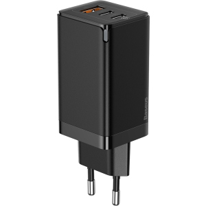 Зарядний пристрій Baseus GaN2 Pro Quick Charger 65W (2 Type-C + 1 USB) (CCGAN2P-B01) ТОП в Чернівцях