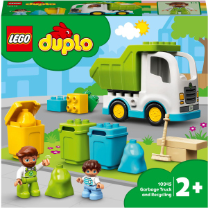 Конструктор LEGO DUPLO Мусоровоз и контейнеры для раздельного сбора мусора 19 деталей (10945) в Черновцах