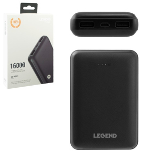 хорошая модель Портативная Универсальная батарея Power Bank LEGEND LD4001 16000mAh Черный