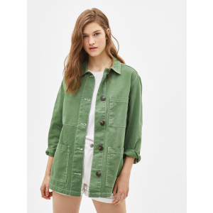 Куртка-рубашка Bershka 1258019506-ACUW XS Зеленая (3000002773305) рейтинг