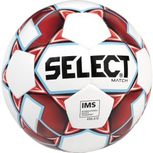 Мяч футбольный SELECT MATCH IMS 018 Бело-красный 5 (5703543203819) в Черновцах