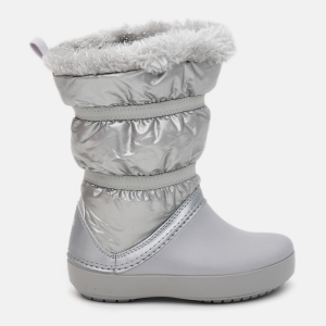 Чоботи Crocs Kids CB LodgePoint Metallic Boot G 205829-0P1-C9 25-26 Сірі (191448390379) ТОП в Чернівцях