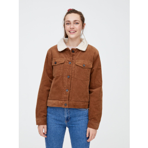 Куртка вельветовая Pull & Bear 9714/376/716 S Коралловая (09714376716021) ТОП в Черновцах