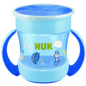 Поильник Nuk Evolution Mini Magic 160 мл Синій (4008600351825) краща модель в Чернівцях