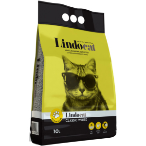 Наповнювач для котячого туалету Lindocat Classic White Бентонітовий комкуючий 8.5 кг (10 л) (8006455001106)