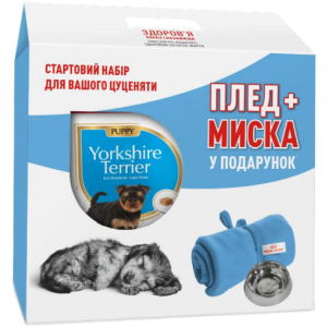 Сухий повнораційний корм Royal Canin Yorkshire Terrier Puppy для цуценят породи йоркширський тер'єр від 2 до 10 місяців 1.5 кг + плед та миска в подарунок (11_11106) в Чернівцях