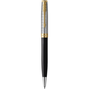 Ручка кулькова Parker Sonnet 17 Metal & Black Lacquer (68132) ТОП в Чернівцях