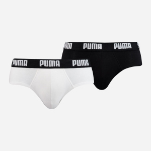 Труси-сліп Puma Basic Brief 2P 88910008 S 2 пари White Black (8718824610436) в Чернівцях