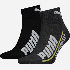 Набір шкарпеток Puma Men Logo Quarter 2p 102002001-021 39-42 р 2 пари Сірий (8718824798677) в Чернівцях