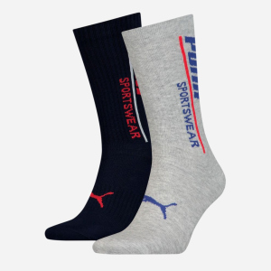 Набір шкарпеток Puma Men Logo Classic Sock 2p 102003001-023 39-42 р 2 пари Темно-синій/Сірий (8718824798790)