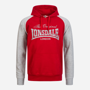 Худі Lonsdale Brundall 115023-2007 S DarkRed (4251522358025) ТОП в Чернівцях