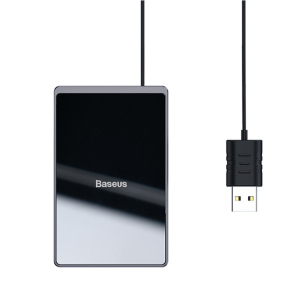 Бездротовий зарядний пристрій Wireless Charger Baseus Card Ultra-Thin 15W (with USB cable 1m) black в Чернівцях