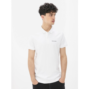 Поло Calvin Klein Jeans Micro Branding Liquid Polo J30J317439-YAF XL Ck White (8719853719404) лучшая модель в Черновцах