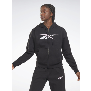 Спортивна кофта Reebok TE Vector FZ Hoodie H62058 Black (4064056738153) краща модель в Чернівцях