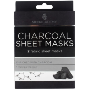 Тканинна маска для обличчя Skin Academy Charcoal 0.45 г х 2 шт (5031413987362) ТОП в Чернівцях