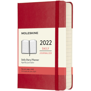 Щоденник Moleskine 2022 9 х 14 см 400 сторінок Червоний (8056420855623) надійний