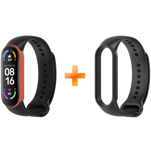 Xiaomi Mi Band 6 MiJobs двоколірний чорний/помаранчевий (MJ6-DSS005BO) ТОП в Чернівцях