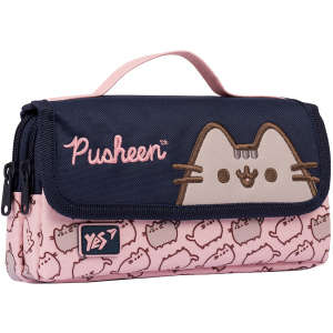 Пенал м'який YES WL-01 Pusheen рожевий/синій (533041) ТОП в Чернівцях