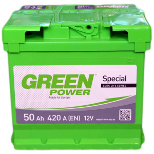 Автомобильный аккумулятор Green Power 50 Ah (+/-) Euro (420EN) (22354) ТОП в Черновцах