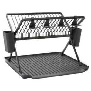 Сушилка для посуды Brabantia Foldable Dish Rack Large Темно-серая (139482) лучшая модель в Черновцах