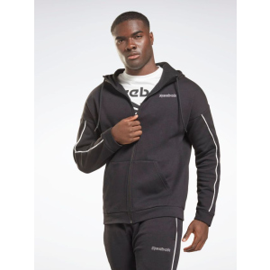 Толстовка Reebok Te Piping Fz Hoodie GS9301 L Black (4064055484860) лучшая модель в Черновцах