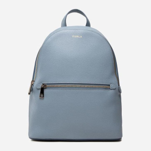 хорошая модель Женский рюкзак кожаный Furla Libera M Backpack WB00433-AX0732-K3500 Темно-голубой (8050560991976)