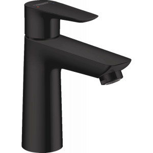 Змішувач для умивальника Hansgrohe Talis E 110 з донним клапаном pop-up, чорний матовий (71710670)