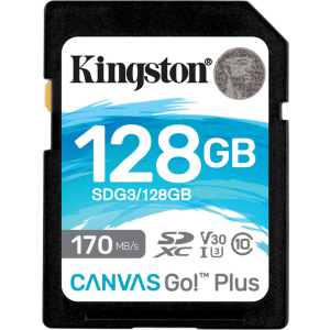 Kingston SDXC 128GB Canvas Go! Plus Class 10 UHS-I U3 V30 (SDG3/128GB) в Черновцах