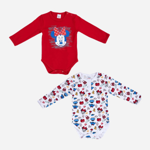 Боді Disney Minnie Mouse MN18363 2 шт 86-92 см Біло-червоне (8691109924391) краща модель в Чернівцях