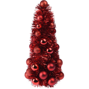 Искусственная елка Christmas Decoration 15x15x33 см Красная (ACS200520) ТОП в Черновцах