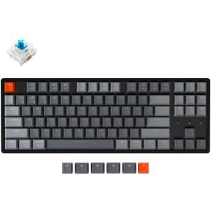 Клавиатура беспроводная Keychron K8 Aluminum Frame Gateron Blue RGB USB/Bluetooth Black (ENG/RU) (K8C2_Keychron)