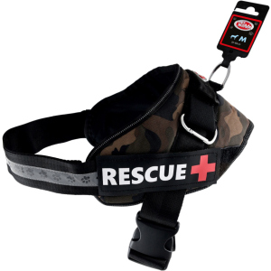 Шлея усиленная Pet Nova Rescue+ M 55-65 см Камуфляжная (HA-RESCUE-CAMUFLAGE-M) (5903031442342) лучшая модель в Черновцах