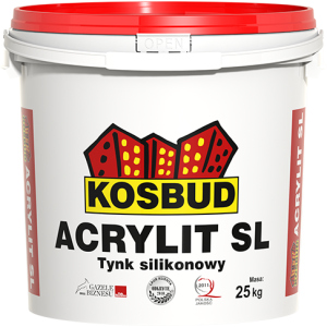 Штукатурка силіконова, KOSBUD ACRYLIT-SL, баранчик, база, цебро 25 кг ТОП в Чернівцях