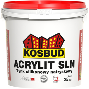 Штукатурка силиконовая машинного нанесения, KOSBUD ACRYLIT-SLN, барашек, база, ведро 25 кг рейтинг