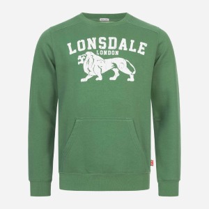 хороша модель Світшот Lonsdale KERSBROOK 117135-5005 L Bottle Green/Ecru (4251522380538)