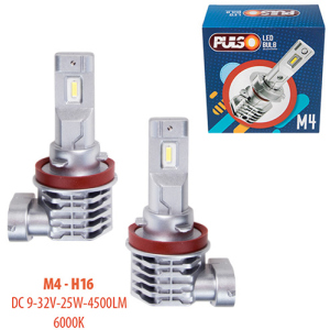 Автолампы Pulso M4-H16/LED-chips CREE/9-32v/2x25w/4500Lm/6000K (M4-H16) в Черновцах