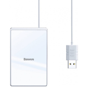 Бездротовий зарядний пристрій Baseus Wireless Charger Card Ultra Thin 15W Silver (WX01B-S2)